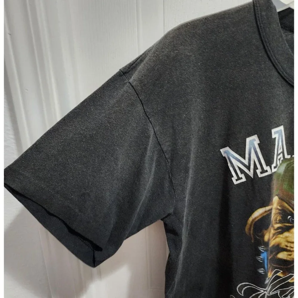 VTG 1980s Marine Bulldogs Military Army Single Stitch Short Sleeve T Shirt Sz XL
